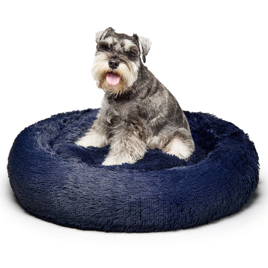 Fur King "Aussie" Calming Dog Bed - Blue - 80 CM - Medium