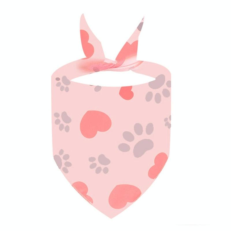 Cute Pet Triangle Towel Bib Cartoon Cats And Dogs Drool Towel Scarf - 09