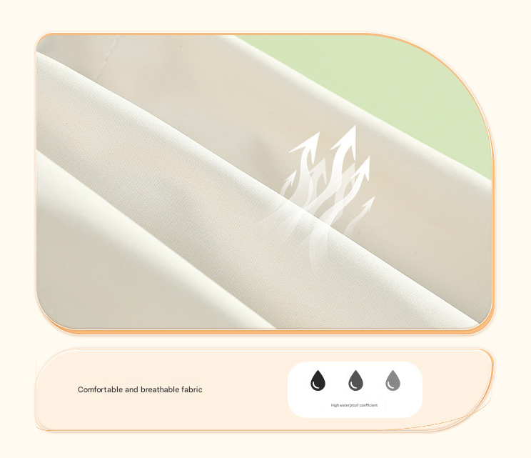 Colorblock (White Green) Dog Raincoat - Waterproof with Hood and Reflective Strips (Size M)