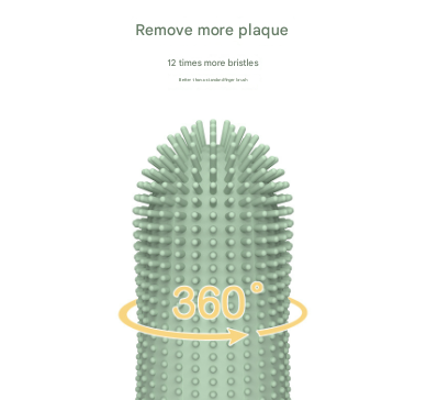 4 Pcs Beige Soft Silicone Pet Finger Toothbrush - Gentle Dental Care for Dogs & Cats, Tartar & Plaque Remover