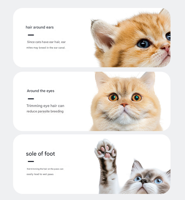 White Precision Pet Paw Trimmer - Waterproof & Rechargeable Grooming Clipper for Dog & Cat Paws, Eyes, and Ears