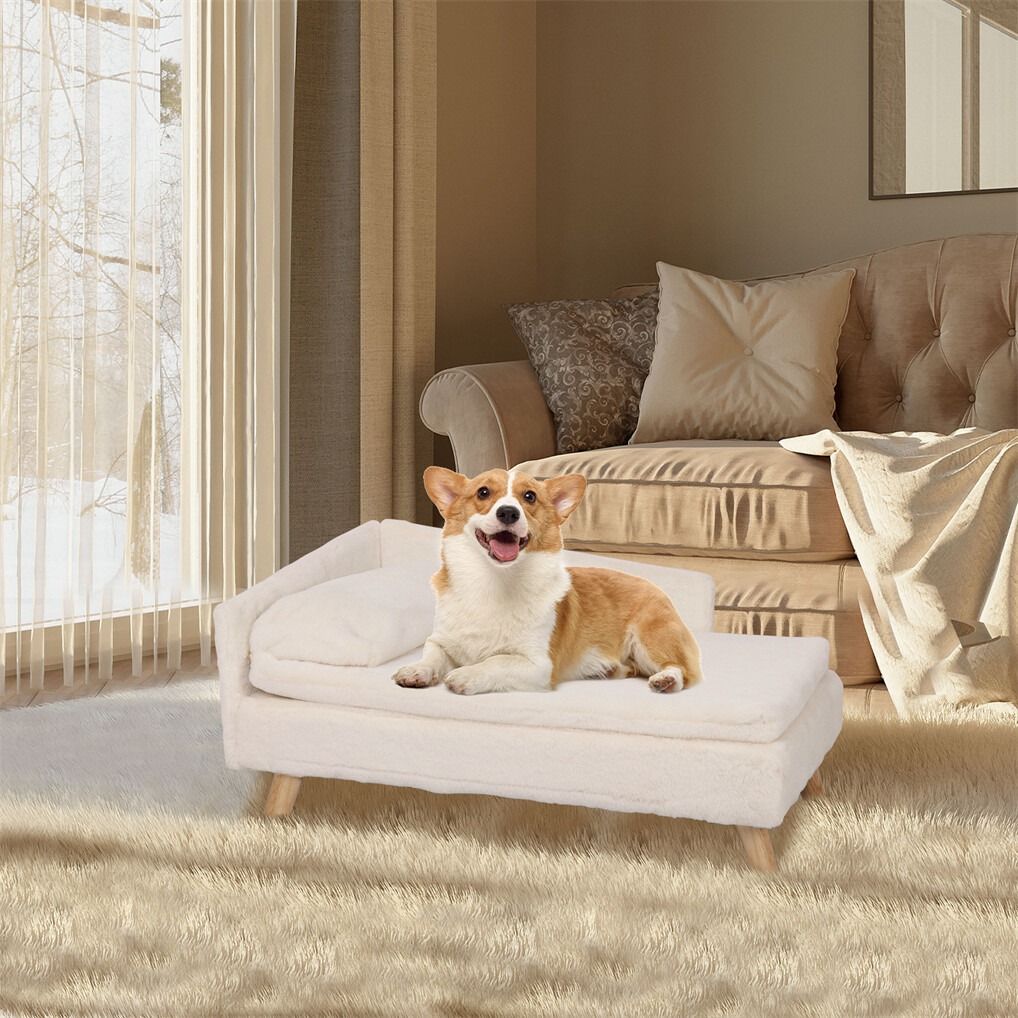 Luxury Pet Sofa Bed 70cm Rectangular Soft Cushion Anti-skid