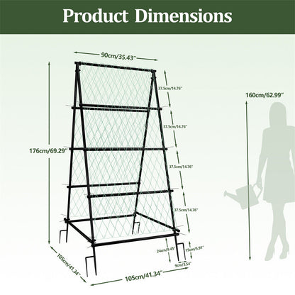 XL Heavy Duty Garden Trellis for Climbing Plants with Netting