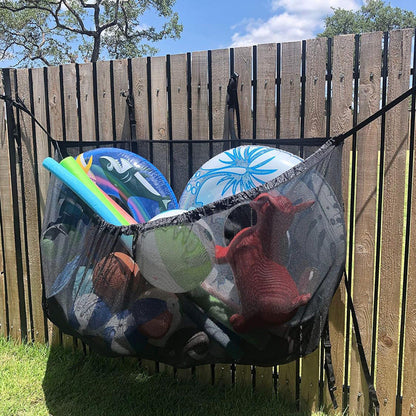 145x145CM Heavy Duty Pool Toy Storage Net Bag Adjustable Organizer
