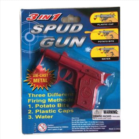 Diecast 3 in 1 Spud Gun