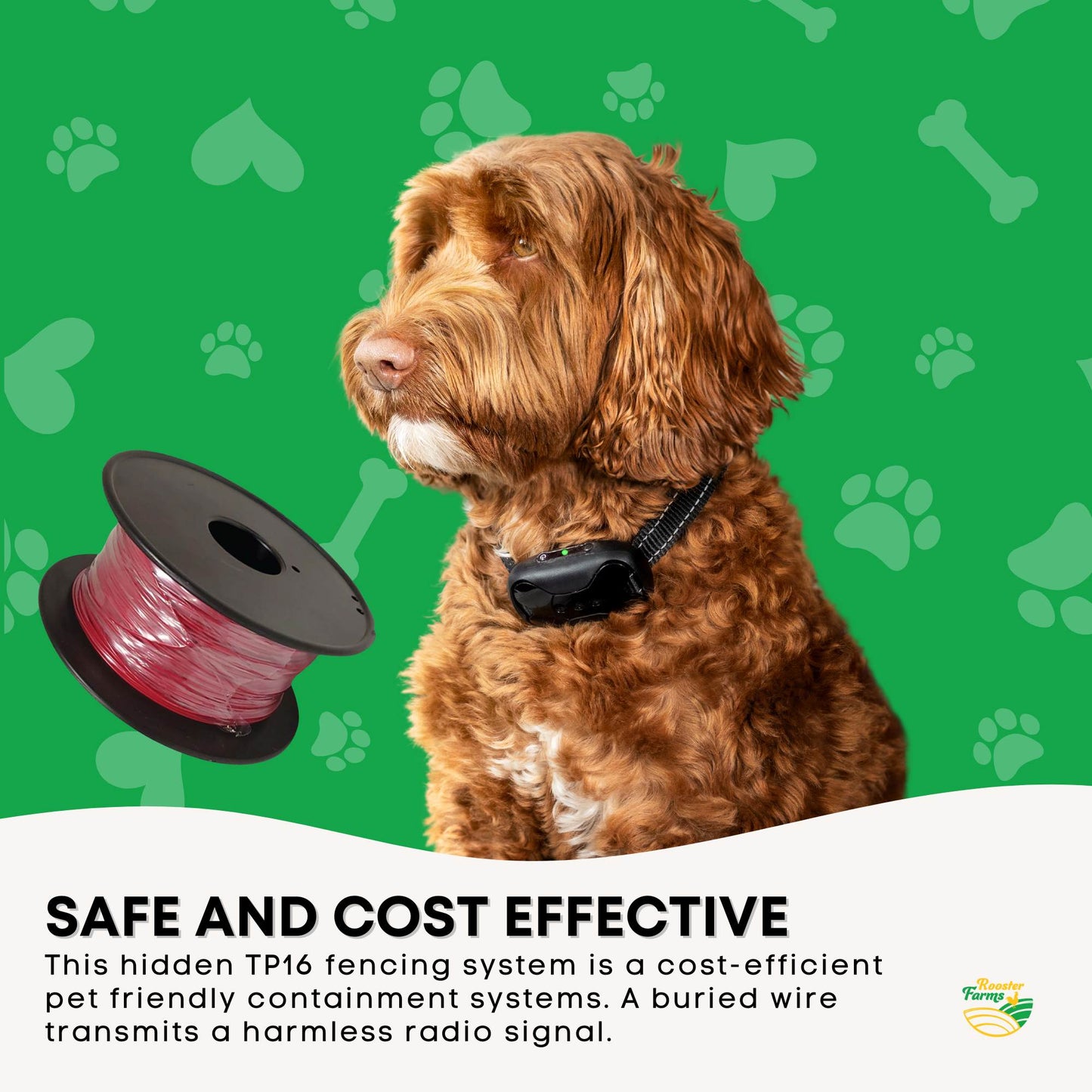 Electronic Dog Fence System -Invisible Electric Wireless TP16 Containment Collar
