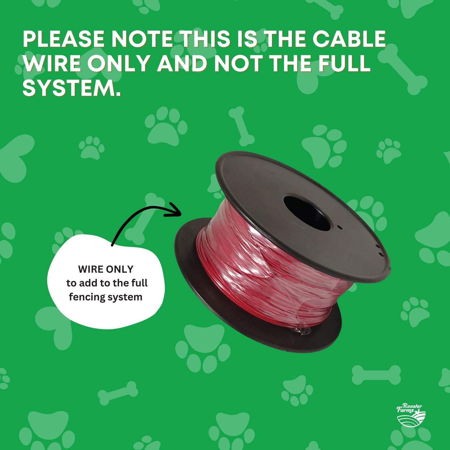 500m Dog Underground Boundary Fence Wire Invisible Cable - For TP16 Collar