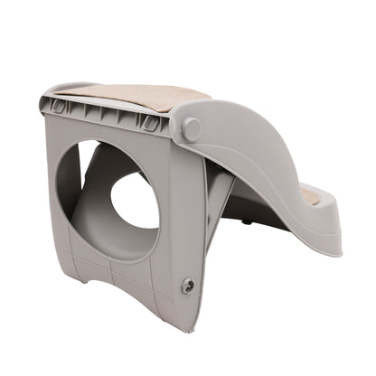 Furtastic Foldable Pet Stairs In Grey - 38cm Dog Ladder Cat Ramp