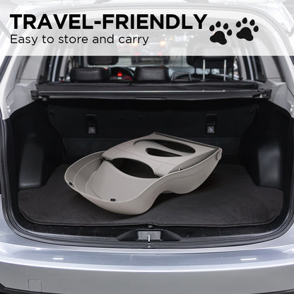 Furtastic Foldable Pet Stairs In Grey - 38cm Dog Ladder Cat Ramp