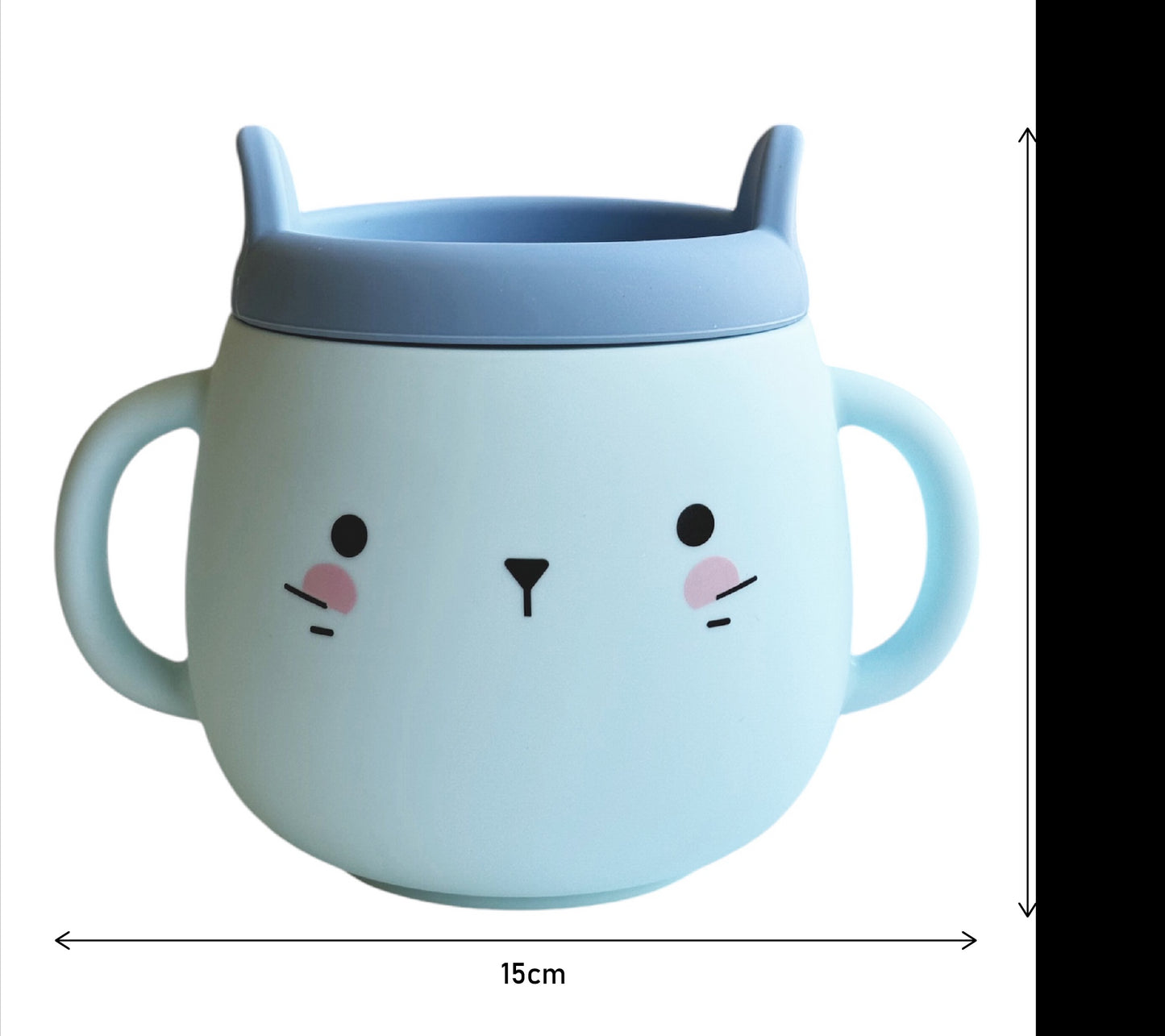 Whisker Wonderland Innovative Hydroponic Cat Grass Growing Mug - Blue | Soil-Free, Digestion & Hairball Aid, Eco-Friendly Silicone, Reusable