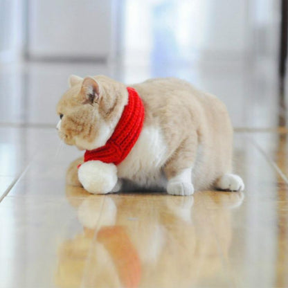 Pet Christmas Wool Scarf - Size Xxs