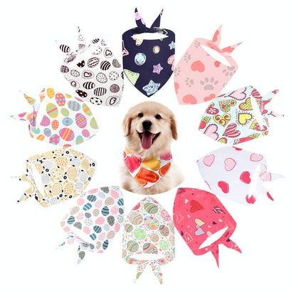 Cute Pet Triangle Towel Bib Cartoon Cats And Dogs Drool Towel Scarf - 06