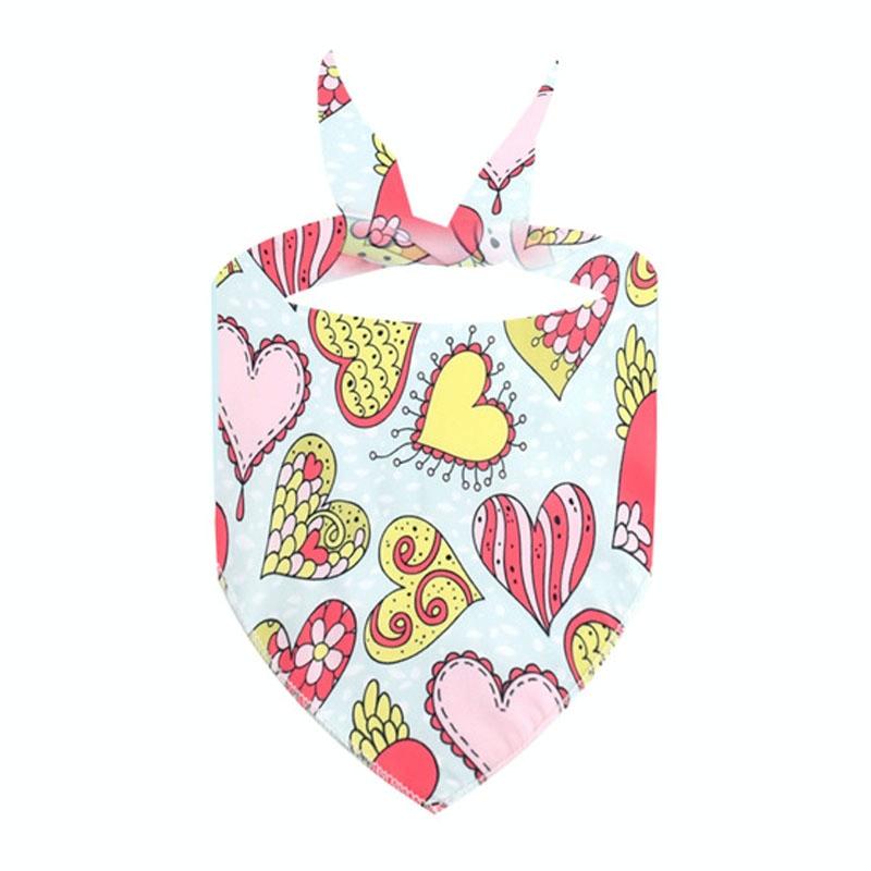 Cute Pet Triangle Towel Bib Cartoon Cats And Dogs Drool Towel Scarf - 06