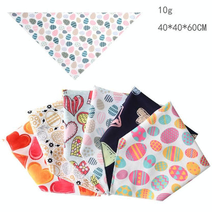 Cute Pet Triangle Towel Bib Cartoon Cats And Dogs Drool Towel Scarf - 07