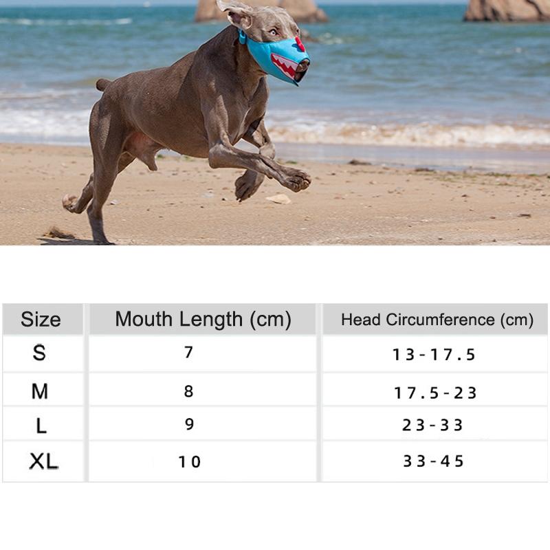 Cartoon Dog Mouth Cover Anti-Bite Nylon Dog Mask - Size L - Yellow - L