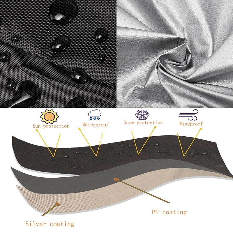 Outdoor Pet Cage Cover - Oxford Cloth Dustproof Rainproof Sunscreen - 124.5x79x84cm - Grey