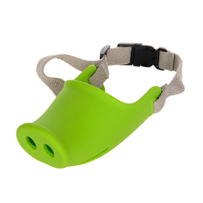 Pet Dog Piggy Mouth Dog Mask Bark Stopper - Size Large - Blue