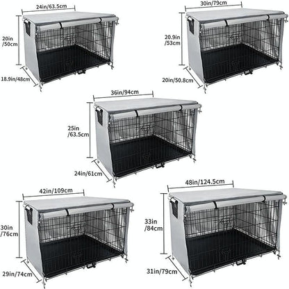 Outdoor Pet Cage Cover - Waterproof & Dustproof - 109x74x76cm - Black