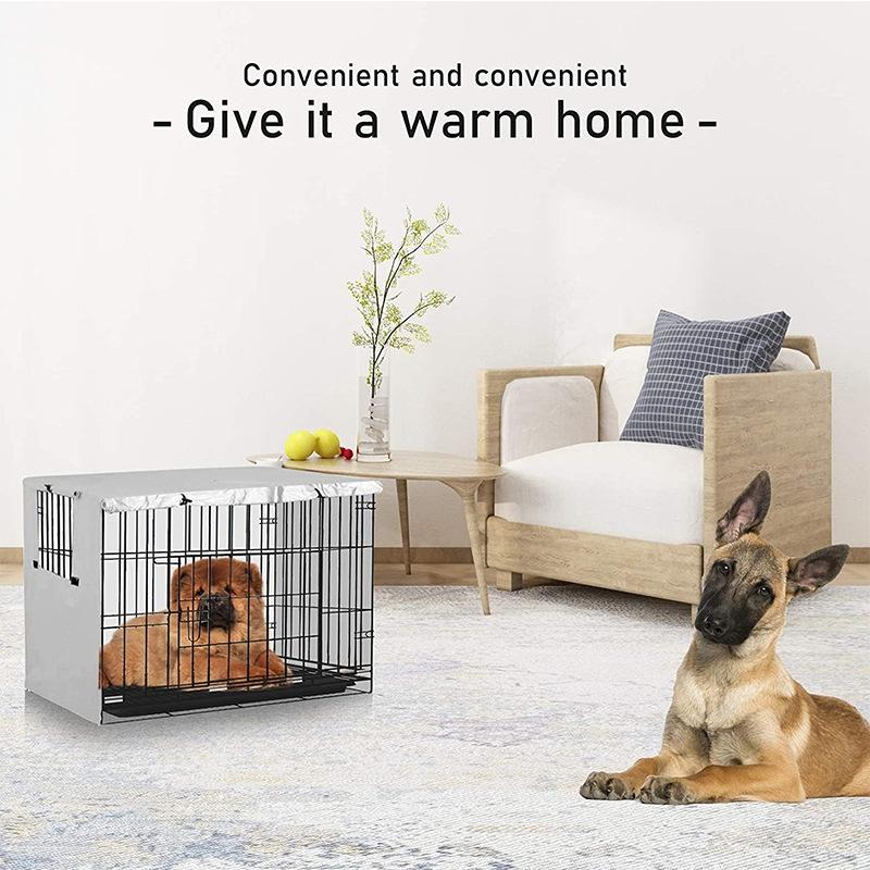 Outdoor Pet Cage Cover - Oxford Cloth Dustproof Rainproof Sunscreen - 63.5x48x50cm - Beige