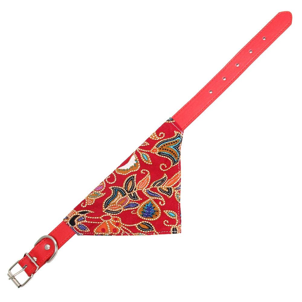 Cotton Pet Bib Cat Headband Dog Saliva Towel - Size S - Red