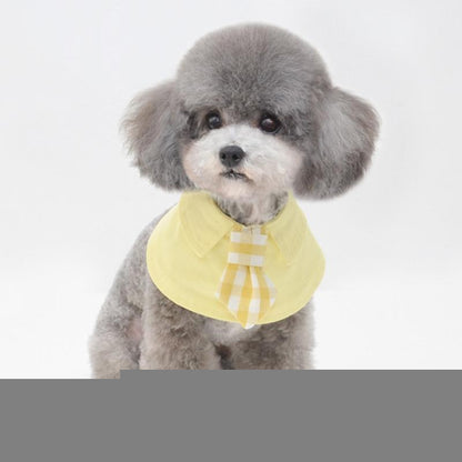 Pet Shawl Scarf Saliva Towel Dog Clothes Accessories - Size L - Blue