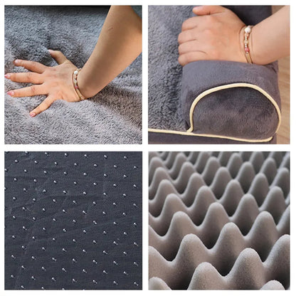 Large PawfectFriend Orthopedic Dog Bed 3-Side Comfort Bolster Padded Calming Mattress Bed with Removable Cover