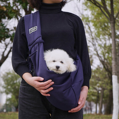 Dark Blue Pet Carrier Sling Bag for Small Dogs and Cats - Up to 15kg