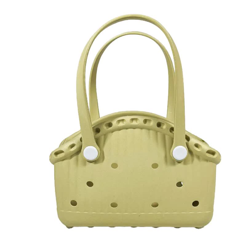 Khaki Portable EVA Pet Handbag - DIY Custom Decoration Carrier for Small Pets, Beach, and Outdoor Use (Large Capacity)