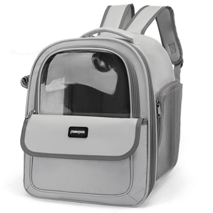 Gray Pet Carrier Backpack - Space Capsule Design for Cats & Small Dogs