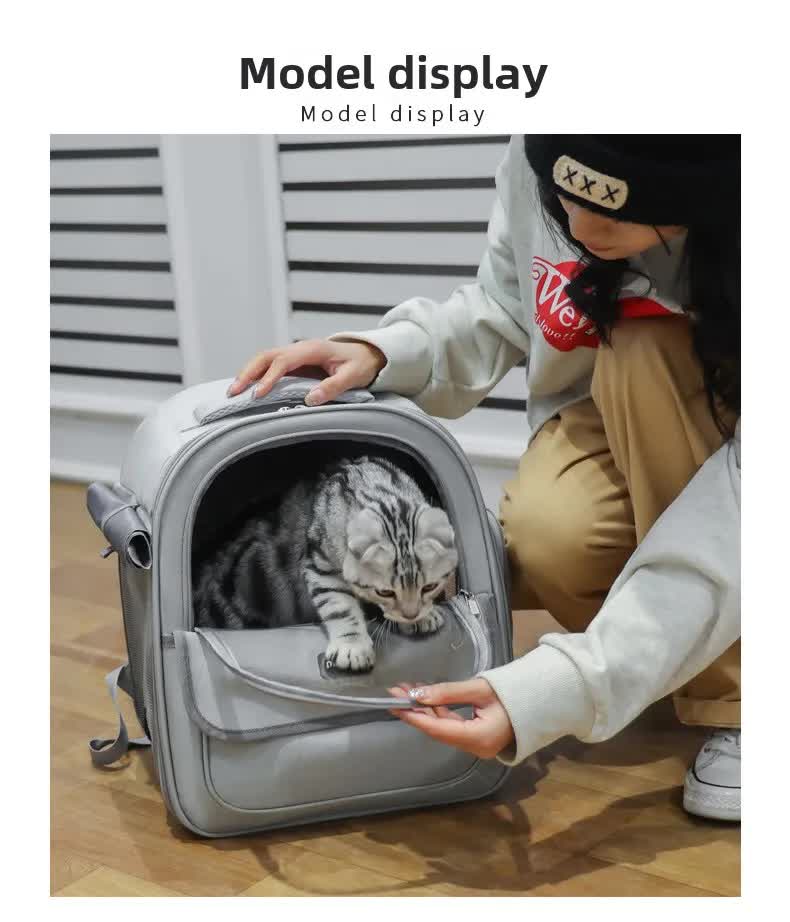 Green Pet Carrier Backpack - Space Capsule Design for Cats & Small Dogs