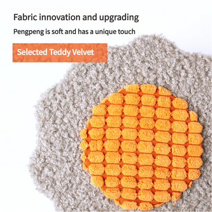 Green Bold Flower Cat Scratching Post - Interactive Plush & Sisal Cat Toy with Teaser Balls