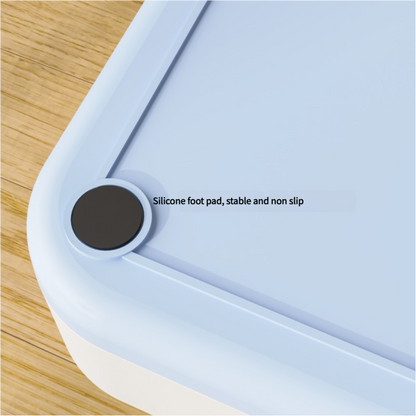 Blue 2-in-1 Automatic Pet Water and Food Dispenser - Gravity Feeder for Cats and Dogs