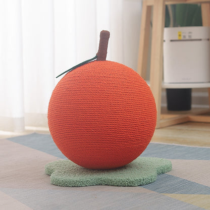 Adorable Orange-Shaped Cat Scratcher - Durable Sisal & Soft Base (Large size: 30x30x33cm)