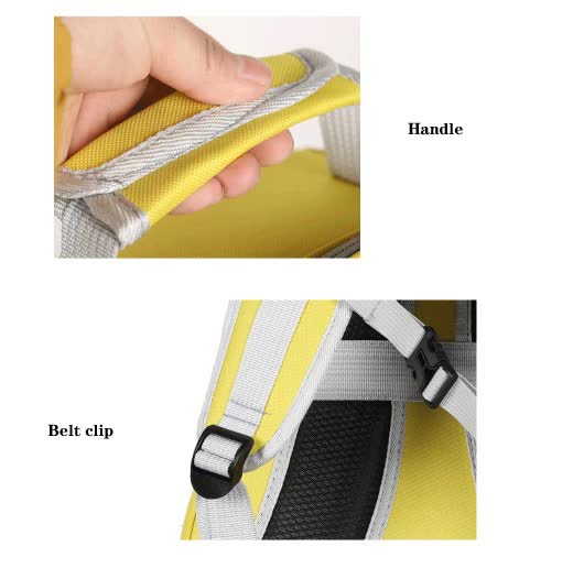 Red Stylish Transparent PVC Pet Carrier Backpack - Large Capacity, Multi-Use for Birds & Cats(Including Wooden Stick)