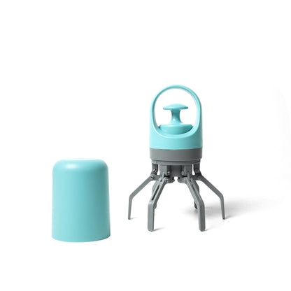 Blue Portable Pet Poop Scooper - 6-Claw Design