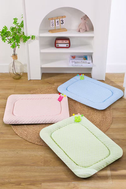 Pink Breathable Cooling Pet Mat - Ice Bean Summer Bed for Small Dogs (S : 35x47cm)