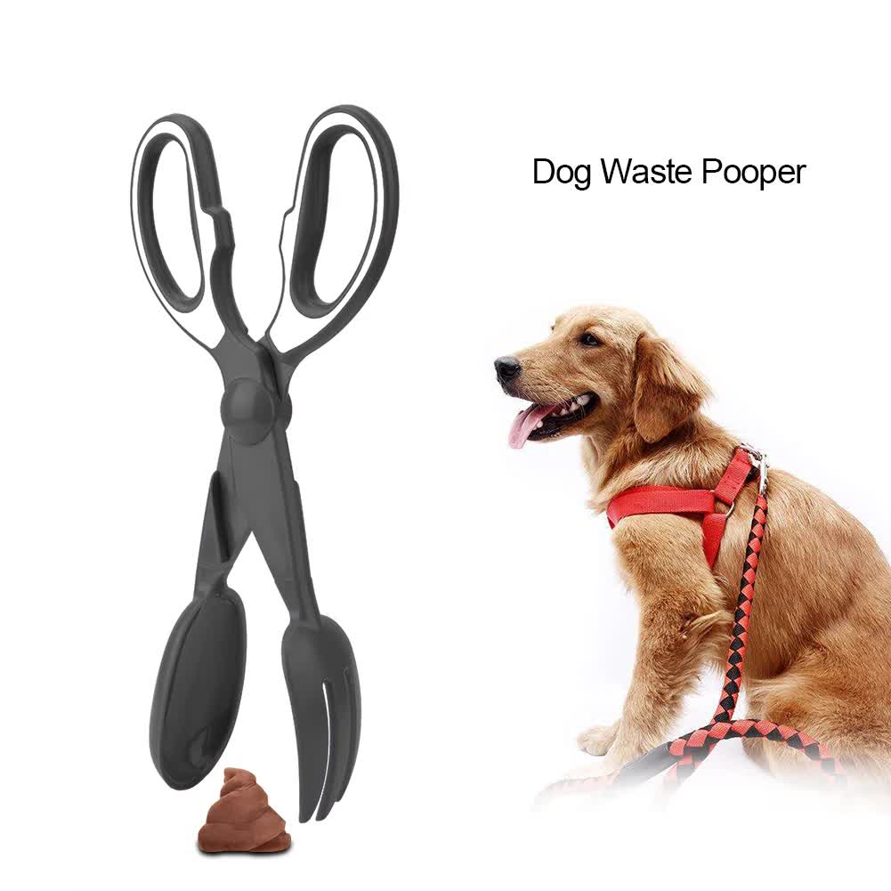 2 Pcs Blue Pet Poop Scooper with Long Handle - Durable Plastic Waste Picker for Dogs and Cats
