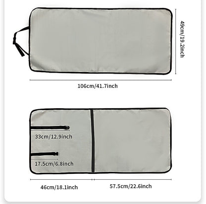 4 Pcs Dark Grey Waterproof Pet Car Seat Cover - Scratch-Resistant Oxford Cloth  for Dogs and Cats (106 x 49 cm)