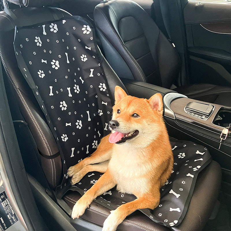 4 Pcs Red Waterproof Pet Car Seat Cover - Scratch-Resistant Oxford Cloth  for Dogs and Cats (106 x 49 cm)