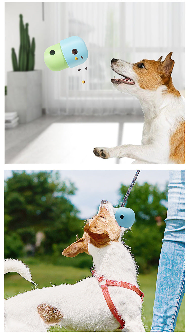 2 Pcs Light Green And Green Interactive Pet Treat Dispensing Ball - Food-Grade Silicone Rolling Toy for Dogs with 1.5 cm Leakage Hole