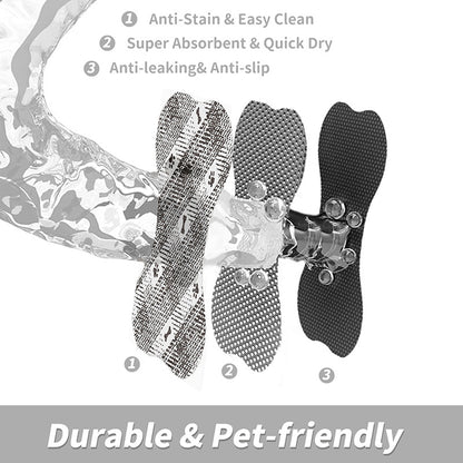 Brown And White Pet Feeding Mat 35x50cm - Anti-Slip, Durable Diatom Mud Mat for Dogs and Cats, Easy to Clean