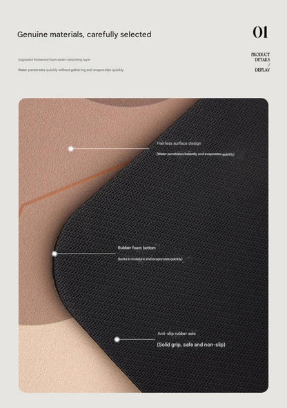 2 Pcs Style 2 White Puppy pattern Cartoon Pet Feeding Mat for Cats & Dogs - Absorbent Diatom Mud Splash-Proof Mat, Easy to Clean