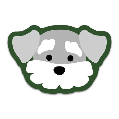 2 Pcs Style 6 Grey and Green Puppy pattern Cartoon Pet Feeding Mat for Cats & Dogs - Absorbent Diatom Mud Splash-Proof Mat, Easy to Clean