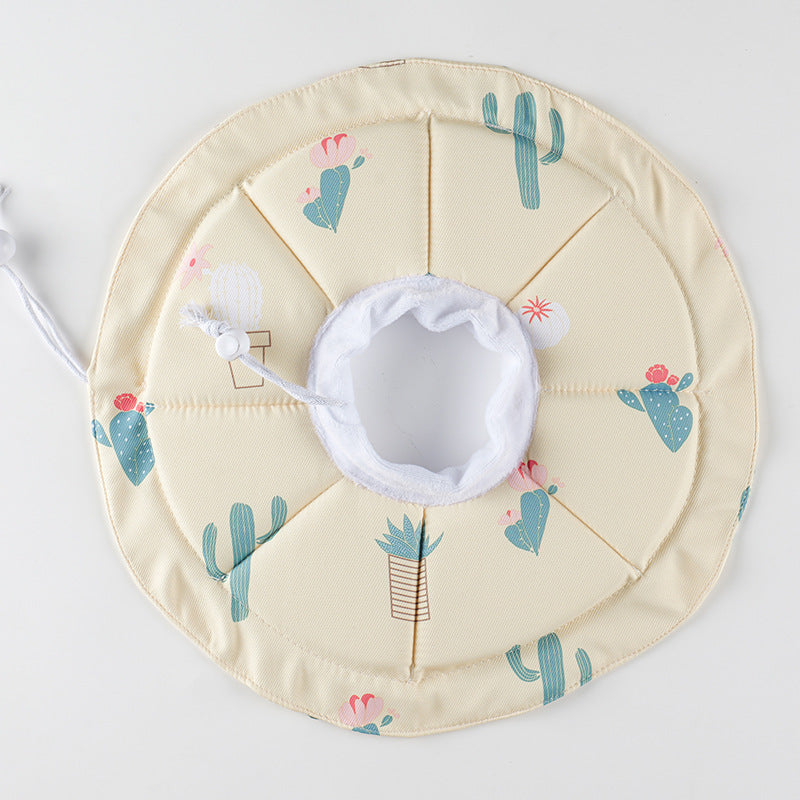 2 Pcs Size S Beige Comfortable Pet Recovery Collar | Waterproof Anti-Lick Collar for Cats & Dogs