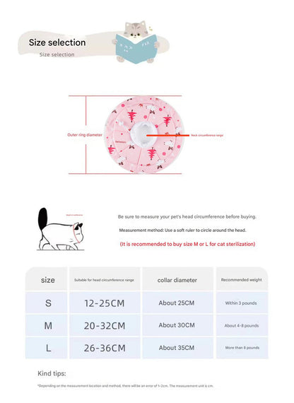 2 Pcs Size L Beige Comfortable Pet Recovery Collar | Waterproof Anti-Lick Collar for Cats & Dogs