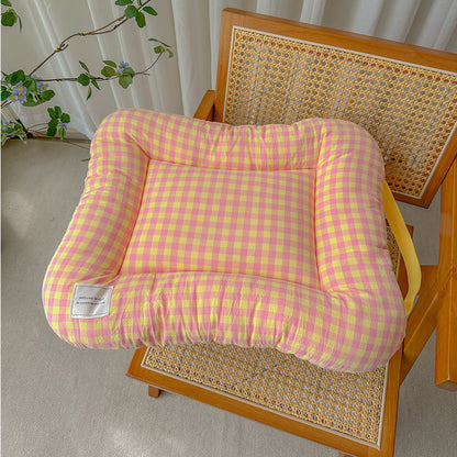 L Orange All-Season Pet Bed - Soft Washable Dog & Cat Lat with CoLfortable Cushion - WarL Winter Padding for SLall to Large Pets