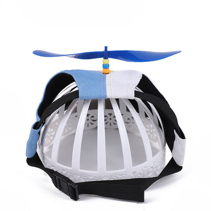L Green Pet Baseball Cap with Spinning Propeller - Colorful Fun Design - See Details for Sizing
