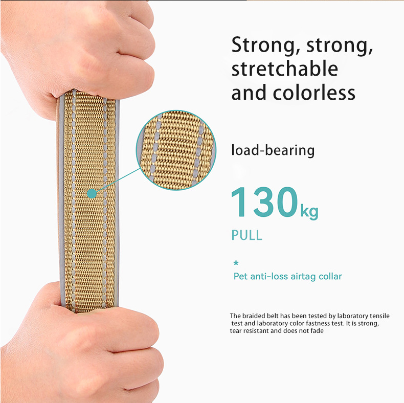 XL Orange Secure Nylon Dog Collar with Built-in Apple AirTag (not included) Holder Case - Pet Tracker Accessory