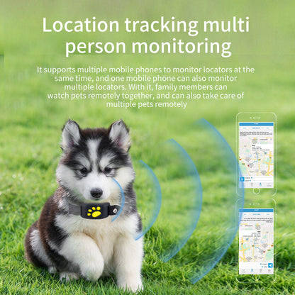 Green Real-Time Pet GPS Tracker Locator - Magnetic Charging, Multi-Mode Positioning for Dogs & Cats