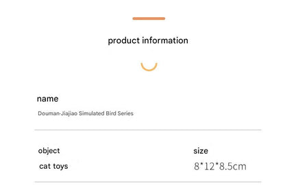 Interactive Plush Cat Toy - Lifelike Bird with Chirping Sounds and Feathers,Light white